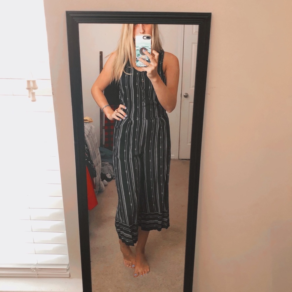 Black and white jumpsuit
